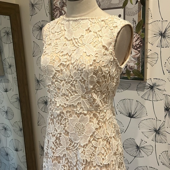 LOFT NWT 4P Elegant White Lace Dress - Picture 3 of 3